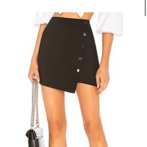 CHRISSY BUTTON SKIRT IN BLACK